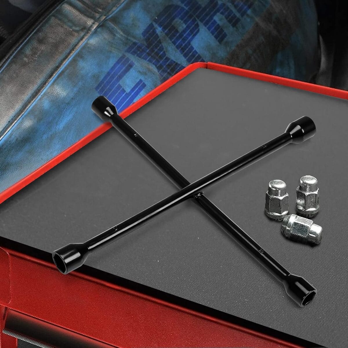 Torin TRX31101-14F Professional 14″ Universal Heavy Duty 4-Way Cross Lug Wrench, Black