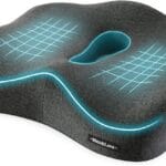 Memory Foam Seat Chair Cushion for Relieves Back Sciatica Pain Tailbone Pain Coccyx Degenerating Disc Orthopedic Osteoarthritis Prostate Cushion Low Back Pain Cushion Hip Shaping (Dark Gray)