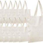 Simpli-Magic Canvas Tote Bags, 13"x15", Pack of 15, Natural