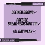 Maybelline Express Brow Ultra Slim Eyebrow Makeup, Brow Pencil with Precision Tip and Spoolie for Defined Eyebrows, Taupe, 1 Count