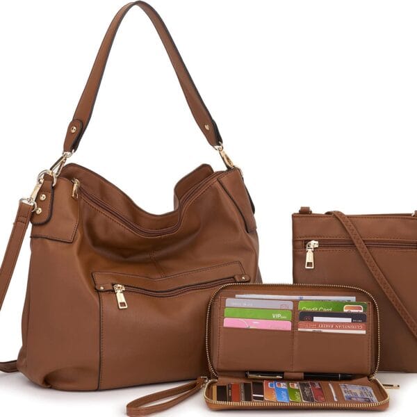 Large Crossbody Bags Ladies Shoulder Handbags Purse and Wallet Set for Women Totes Hobo Purses