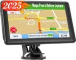 GPS Navigator for Car Truck, GPS Commercial Drivers 2025 Trucker GPS for Semi Truck with 7 in GPS Navigation Systems(Map Free Lifetime Updates), Voice Assist, Speed Limit Warnings