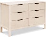 Carter's by Colby 6-Drawer Baby Dresser for Bedroom - Kids Dresser for Boys & Girls - Double Chest of Drawers for Nursery - Versatile Wooden Dresser for Living Room & Hallway - Washed Natural