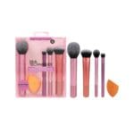 Real Techniques 5 Piece Everyday Essentials Makeup Brush Set, Includes 4 Brushes & Makeup Sponge, For Foundation, Blush, Bronzer, Contour, Eyeshadow, & Powder, Travel Gift Set, Cruelty-Free & Vegan