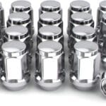 White Knight M12x1.50 Solid Piece Bulge Acorn Lug Nuts (NO Cap) for Select Aftermarket & Factory Wheels, EZ to Install, Durable Carbon Steel, Stylish Triple Layer Chrome Finish - 1907S-20AM (20 Pack)