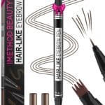 iMethod Microblading Eyebrow Pen - Eyebrow Pencil Magical 2-in-1 Dual-Ended Eye Brow Pencils for Women with 4-Fork-Tip & Precise Brush-Tip Create Natural Hair-Like Brows, Last All-Day, Dark Brown