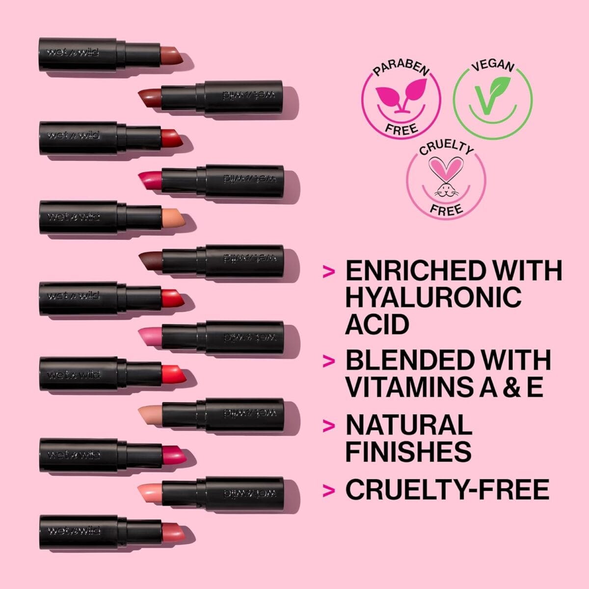 wet n wild Mega Last Matte Lip Color, Semi Matte Hyaluronic Acid Infused, Long Lasting Full Coverage for a Nourishing Pout, Cruelty-Free & Vegan – Cherry Picking