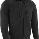 Milwaukee Leather MPM1788 Men's Black CE Approved Armored Riding Hoodie Sweater with Aramid by DuPont Fibers
