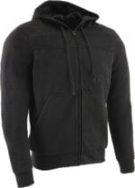 Milwaukee Leather MPM1788 Men's Black CE Approved Armored Riding Hoodie Sweater with Aramid by DuPont Fibers