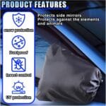 Car Side Mirror Snow Covers, Waterproof Auto Rear View Protection Covers, Snow Ice Mirror Covers, Car Side View Mirror Exterior Accessories for Car, SUV, Truck (2PCS)