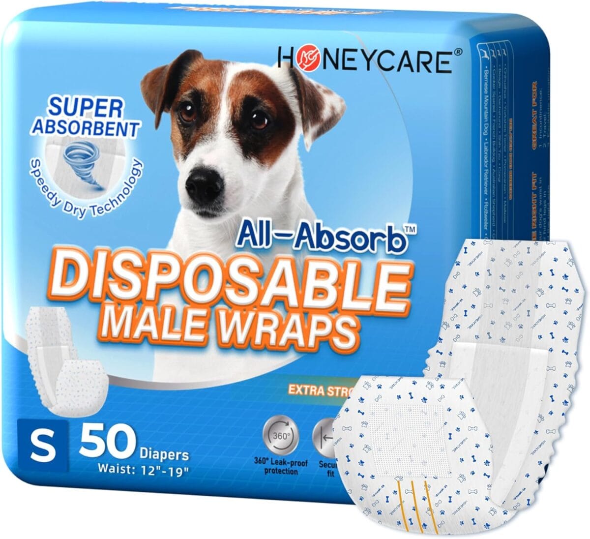HONEY CARE All-Absorb A26 Male Dog Wrap - Image 1