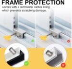 Window Locks, 4 Sets Sliding Security Window Lock with Key for Vertical & Horizontal Sliding Windows & Sliding Doors, Adjustable Window Locks Security Window Stoppers for Patio Bedroom Home and Office