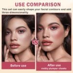 6 Colors Cream Contour Stick Makeup Contour Kit,Double-ended Cream Bronzer Stick,Highlighter Stick,Cream Blush Stick,Lightweight Contour Makeup Kit for Beginners – Set A