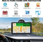 GPS Navigator for Car Truck, GPS Commercial Drivers 2025 Trucker GPS for Semi Truck with 7 in GPS Navigation Systems(Map Free Lifetime Updates), Voice Assist, Speed Limit Warnings
