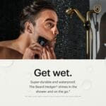 MANSCAPED The Beard Hedger Premium Men’s Beard Trimmer, 20 Length Adjustable Blade Wheel, Stainless Steel T-Blade for Precision Facial Hair Trimming, Cordless Waterproof Wet/Dry Clipper