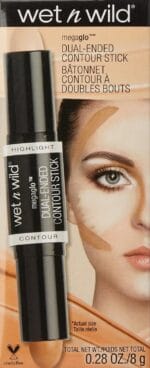 wet n wild MegaGlo Dual-Ended Contour Stick Medium/Tan, Cruelty-Free