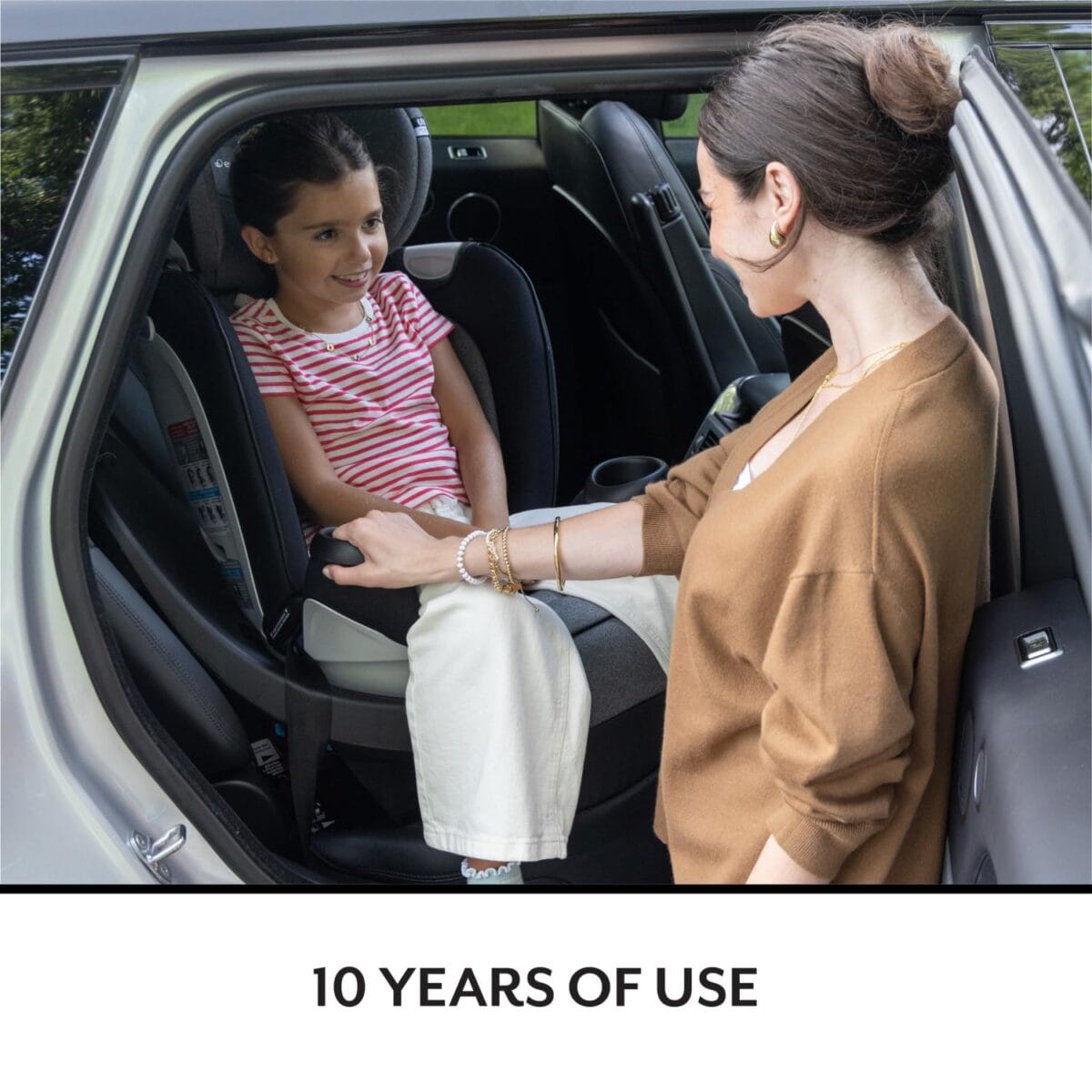 Evenflo Gold Revolve360 Extend All-in-One Rotational Car Seat with SensorSafe (Opal Pink)