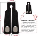 Car Hooks for Headrest-2 Pack Leather and Metal Material Multi-Functional Purse Hooks fits Car Seat Suitable for Bags, Handbags-Black