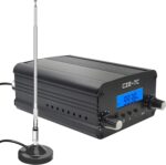 1000 Meters FM Transmitter,1/7W Long Range FM Broadcast Transmitter for Drive-in Movie, Church Parking Lot, Lights Fireworks Show,Fireworks Display,School, Supermarket Events