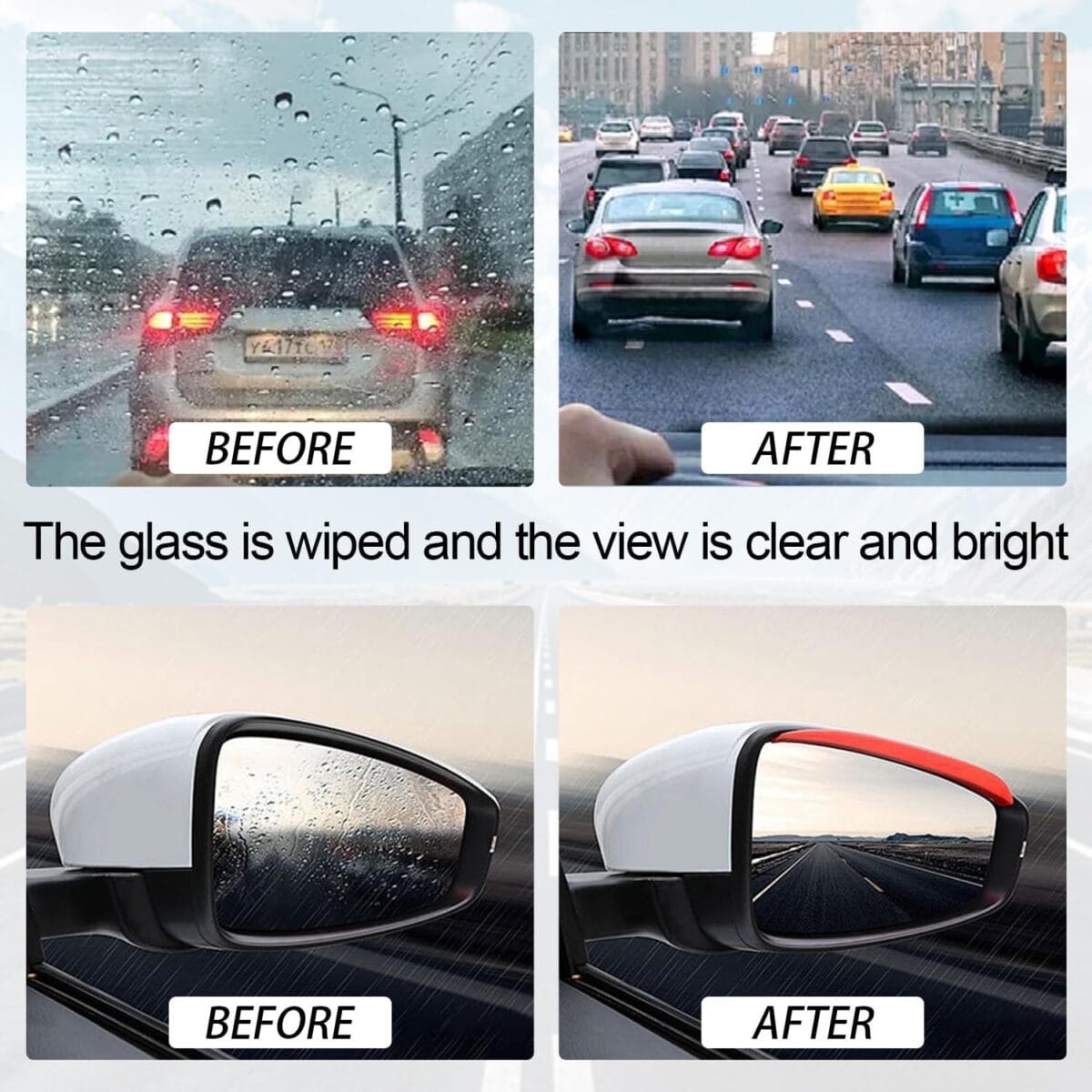 2025 Automotive Oil Film Cleaning Brush for Car Windows, Glass Cleaning Board, Uickly Remove Car Windshield Oil Film, Improve Clarity