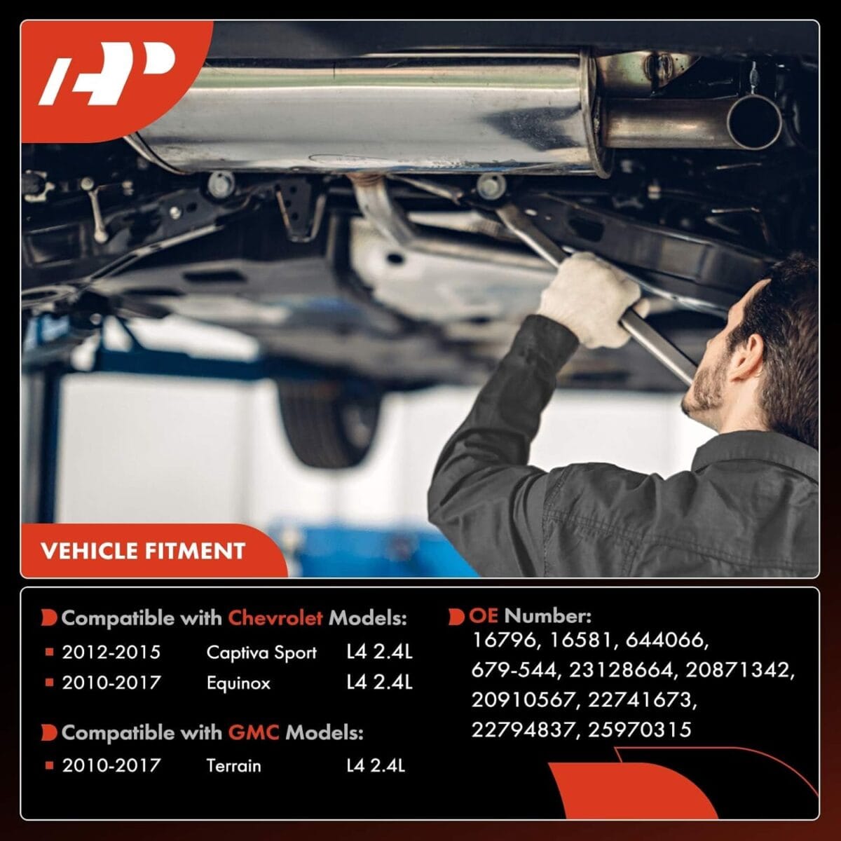 A-Premium Front Catalytic Converter W/Gasket Kit Direct-Fit Compatible with Chevy & GMC Models – Captiva Sport 2012-2015, Equinox 2010-2017, Terrain 2010-2017 – L4 2.4L – E.P.A. Compliant