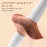 Makeup Brushes With Case 20PCs Professional Makeup Brush Set, Foundation Powder Eyeshadow Brush Set Eyebrow Concealer Contour Travel Brushes Kit with Holder & 2 Powder Puff-White