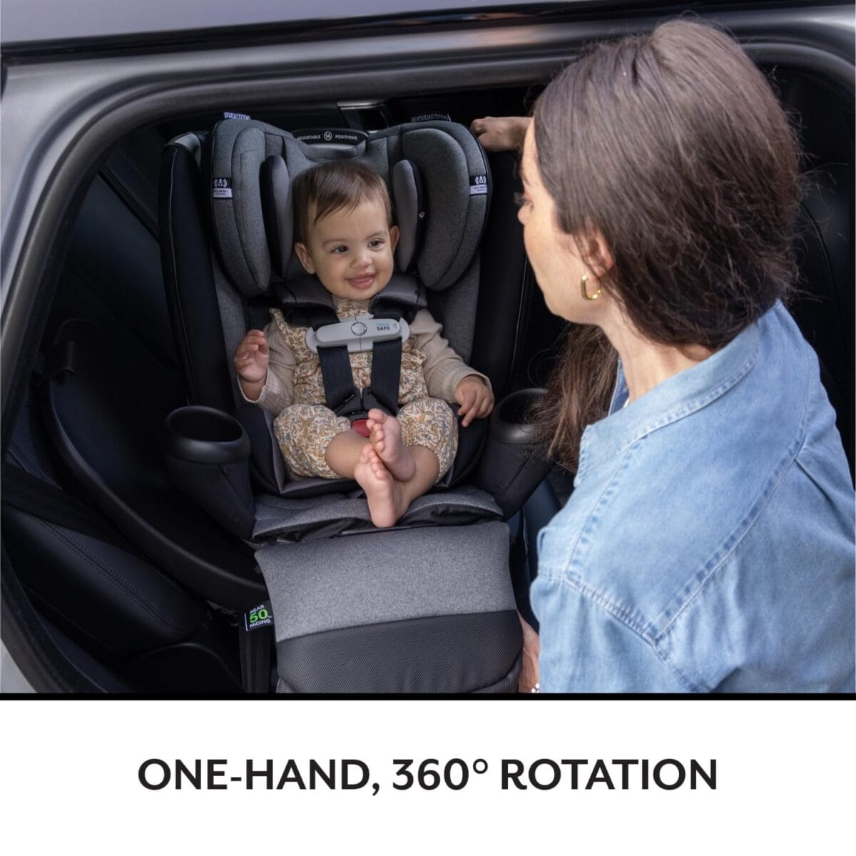 Evenflo Gold Revolve360 Extend All-in-One Rotational Car Seat with SensorSafe (Opal Pink)
