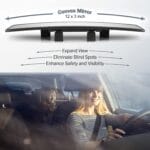 Verivue Universal Panoramic 12-Inch Rear View Mirror, Anti-Glare Wide Angle Car Mirror, Rearview Mirrors Accessory for Baby Rear-Facing, Clear Panoramic Convex Mirrors for Cars and SUVs