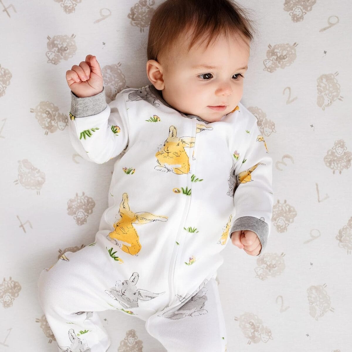 Burt’s Bees Baby Boys’ Sleep & Play PJs, 100% Organic Cotton One-Piece Zip Front Jumpsuit, Baby Boys Footie Pajamas & PJs