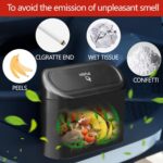 NBTEPEM Car Trash Can with Lid, Mini Auto Garbage Can with 30 Trash Bags, Leakproof Automotive Garbage Container Bin, Multipurpose Organizers and Storage for Car, Home, Office (Black)