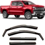 in-Channel Extra Durable Rain Guards for Chevy Silverado/GMC Sierra 1500 2019-2025 Crew Cab,Window Deflectors,Vent Visors,4pcs - 220089