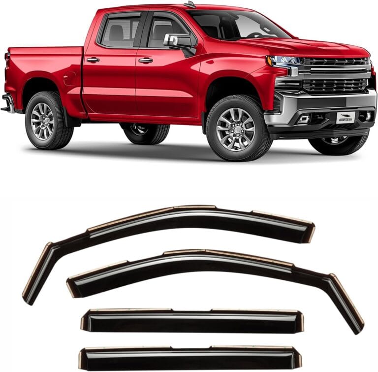 in-Channel Extra Durable Rain Guards for Chevy Silverado/GMC Sierra 1500 2019-2025 Crew Cab,Window Deflectors,Vent Visors,4pcs - 220089