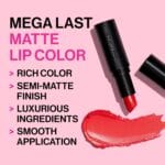 wet n wild Mega Last Matte Lip Color, Semi Matte Hyaluronic Acid Infused, Long Lasting Full Coverage for a Nourishing Pout, Cruelty-Free & Vegan – Bare it All