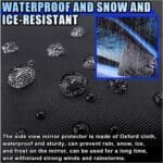 Car Side Mirror Snow Covers, Waterproof Auto Rear View Protection Covers, Snow Ice Mirror Covers, Car Side View Mirror Exterior Accessories for Car, SUV, Truck (2PCS)
