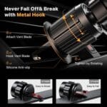 Miracase Phone Holders for Your Car with Metal Hook Clip, Air Vent Cell Phone Car Mount, Universal Automobile Cradle Fit for iPhone Android and All Smartphones, Dark Black