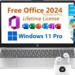 HP 15.6" Business Laptop, Free Microsoft Office 2024 Lifetime License, Copilot AI Chat, HD Touchscreen Display, Intel 6-Core i3-1215U 4.4 GHz, 16GB RAM, 1TB SSD, Long Battery Life, Windows 11 Pro