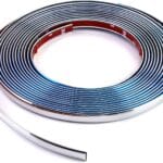 QWORK Automotive Chrome Trim Molding, 1/2 inch Wide 26FT DIY Moulding Trim Strip Line Decoration for Car/Truck Door Window Side Scratchproof