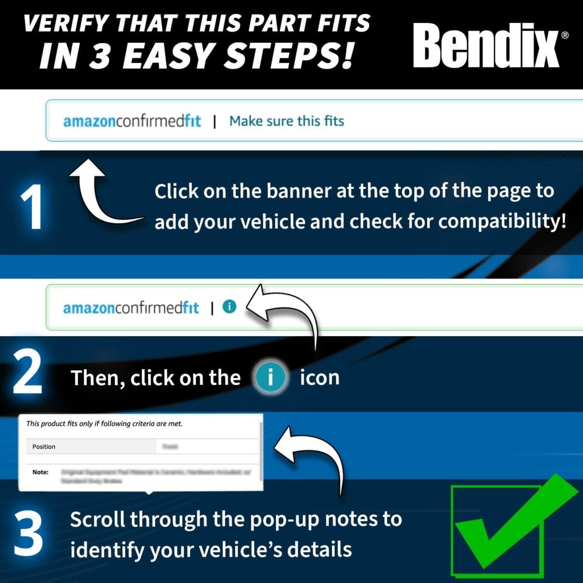 Bendix Premium SBC1047 Ceramic Front Brake Pads for Ford Escape 2011-2005, Mazda Tribute 2006-2005, Tribute 2011-2008, Mercury Mariner 2011-2005