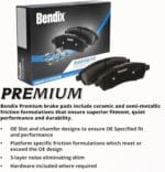 Bendix Premium SBC1047 Ceramic Front Brake Pads for Ford Escape 2011-2005, Mazda Tribute 2006-2005, Tribute 2011-2008, Mercury Mariner 2011-2005