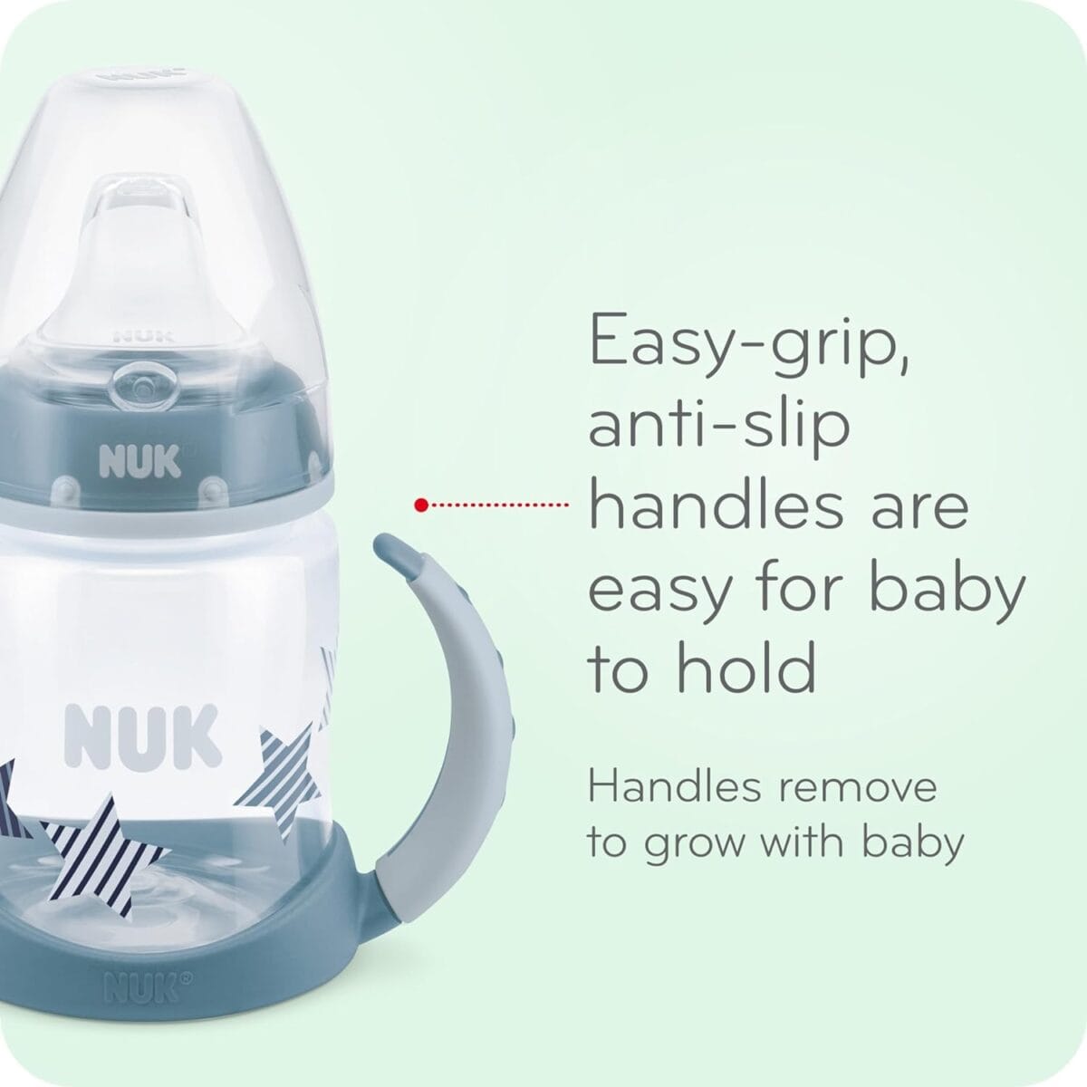 NUK Learner Cup, 10 oz, 8+ Months, 2 Count  BPA Free, Spill Proof Sippy Cup