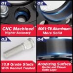 KSP 6×135 to 6×135 Wheel Spacers for F150, 1.5in 38mm Hubcentric 6 Lug Wheel Adapters for 2015-2025 F150 Expedition,Navigator with M14x1.5 Studs and 87.1mm Hub Bore, 4pcs Black