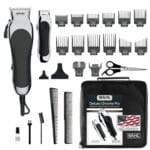 Wahl Clipper USA Deluxe Corded Chrome Pro, Complete Hair and Trimming Kit, Includes Corded Clipper, Cordless Battery Trimmer, and Styling Shears, for a Cut Every Time - Model 79524-5201M