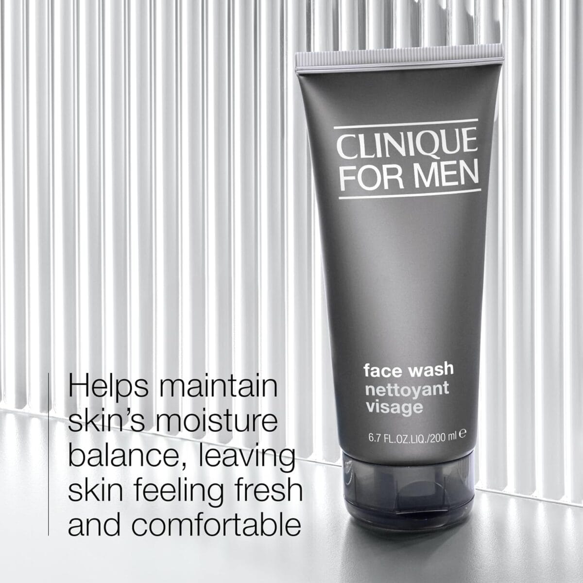 Clinique For Men Face Wash For Normal To Dry Skin Types With Aloe Vera, 6.7 Fl Oz
