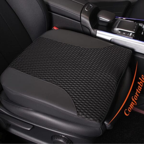 kingphenix Premium Car Seat Cushion, Memory Foam Driver Seat Cushion to Improve Driving View- Coccyx & Lower Back Pain Relief- Seat Cushion for Car, Truck, Office Chair (Black Mesh Cloth)