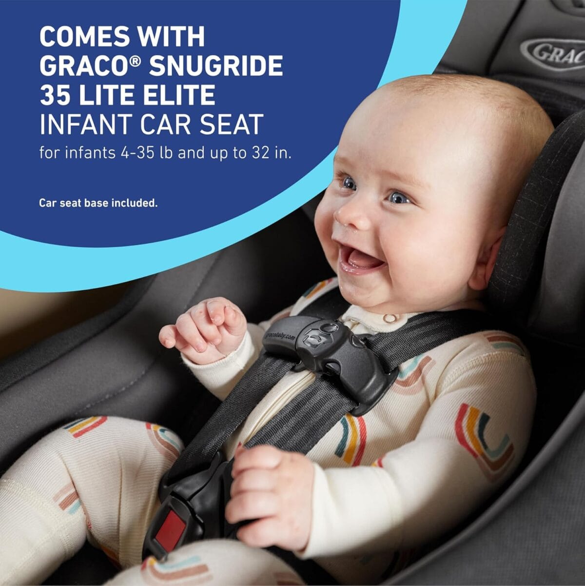 Graco Modes Nest Travel System with Adjustable Reversible Seat, Pram Mode, Lightweight Aluminum Frame, and SnugRide 35 Lite Elite Infant Car Seat, Sullivan