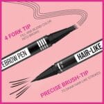 iMethod Microblading Eyebrow Pen – Eyebrow Pencil Magical 2-in-1 Dual-Ended Eye Brow Pencils for Women with 4-Fork-Tip & Precise Brush-Tip Create Natural Hair-Like Brows, Last All-Day, Dark Brown