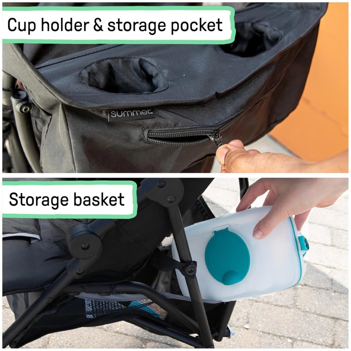 Summer by Ingenuity 3D Mini Convenience Stroller  Lightweight Stroller with Compact Fold, Multi-Position Recline, Canopy with Pop Out Sun Visor and More  Umbrella Stroller for Travel and More, Gray