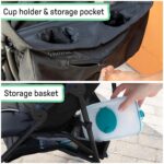 Summer by Ingenuity 3D Mini Convenience Stroller Lightweight Stroller with Compact Fold, Multi-Position Recline, Canopy with Pop Out Sun Visor and More Umbrella Stroller for Travel and More, Gray