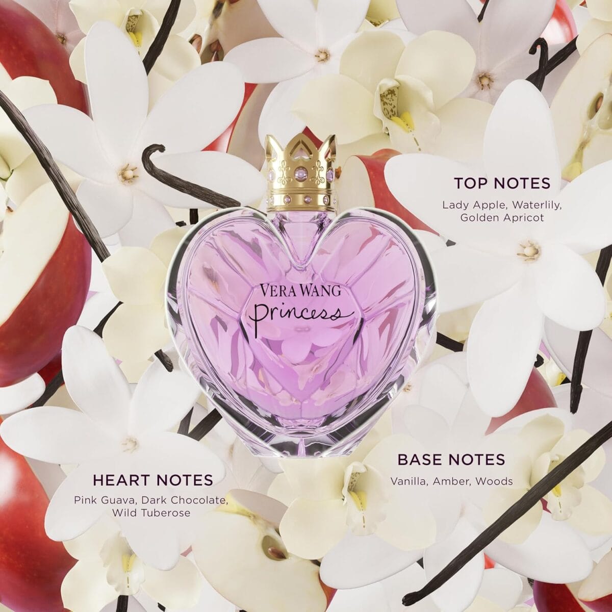 Vera Wang Princess Eau de Toilette 3.4 fl oz (Pack of 1), Notes of Apple, Quava, and Vanilla, Women’s Fragrance, Long Lasting, Everyday Fragrance, Travel Size