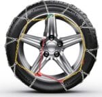 Snow Chains, Wear-Resistant High Carbon Steel Anti Slip Tire Chain for Passenger Cars, Pickups, and SUVs, Set of 2 (KN130)